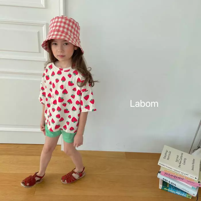 Labom - Korean Children Fashion - #littlefashionista - Strawberry Sun Flower Tee - 10