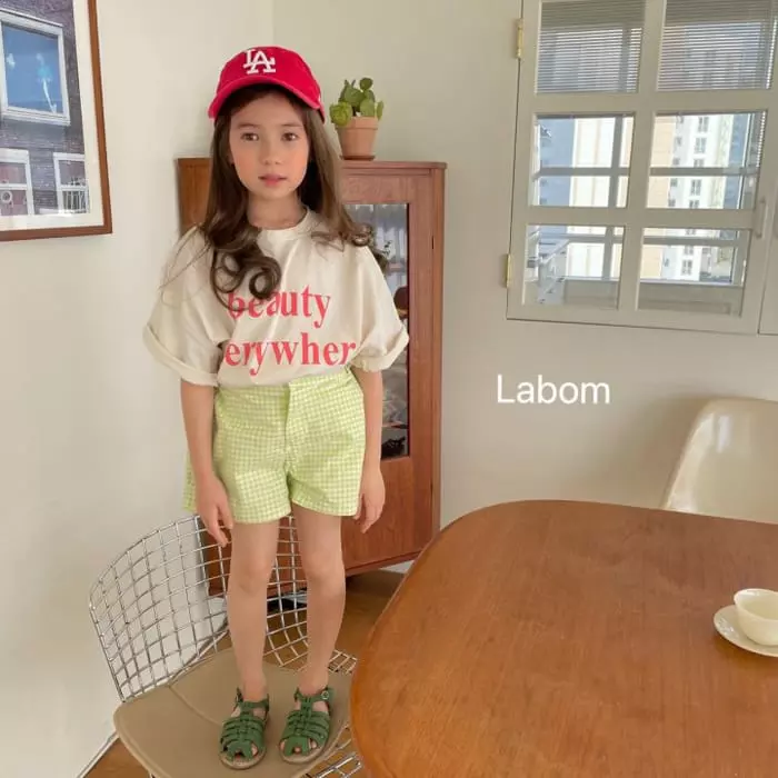 Labom - Korean Children Fashion - #littlefashionista - Apple Check Shorts - 6