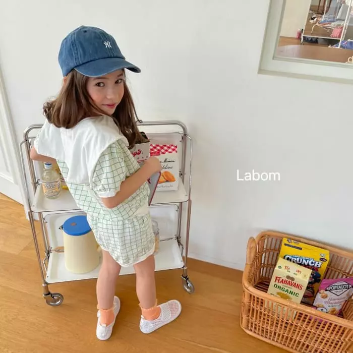 Labom - Korean Children Fashion - #littlefashionista - Sailor Check Top Bottom Set - 11