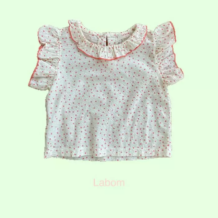 Labom - Korean Children Fashion - #minifashionista - Mini Dot Frill Top Bottom Set - 3