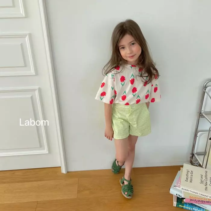 Labom - Korean Children Fashion - #todddlerfashion - Apple Check Shorts - 10