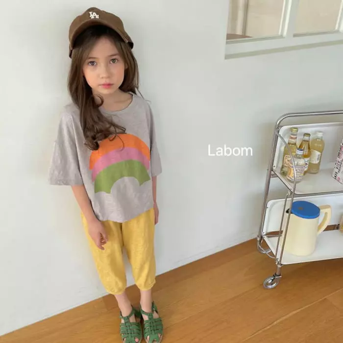 Labom - Korean Children Fashion - #todddlerfashion - Rainbow Tee - 4