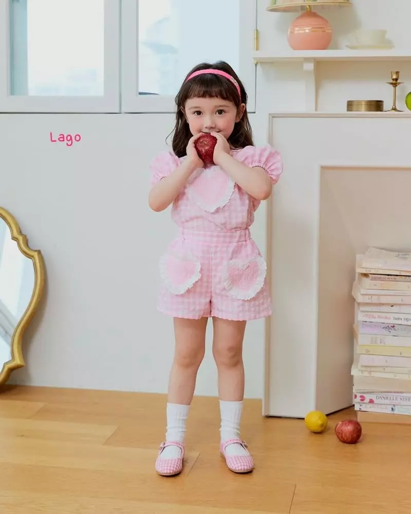 Lago - Korean Children Fashion - #Kfashion4kids - Heart Top Bottom Set - 9