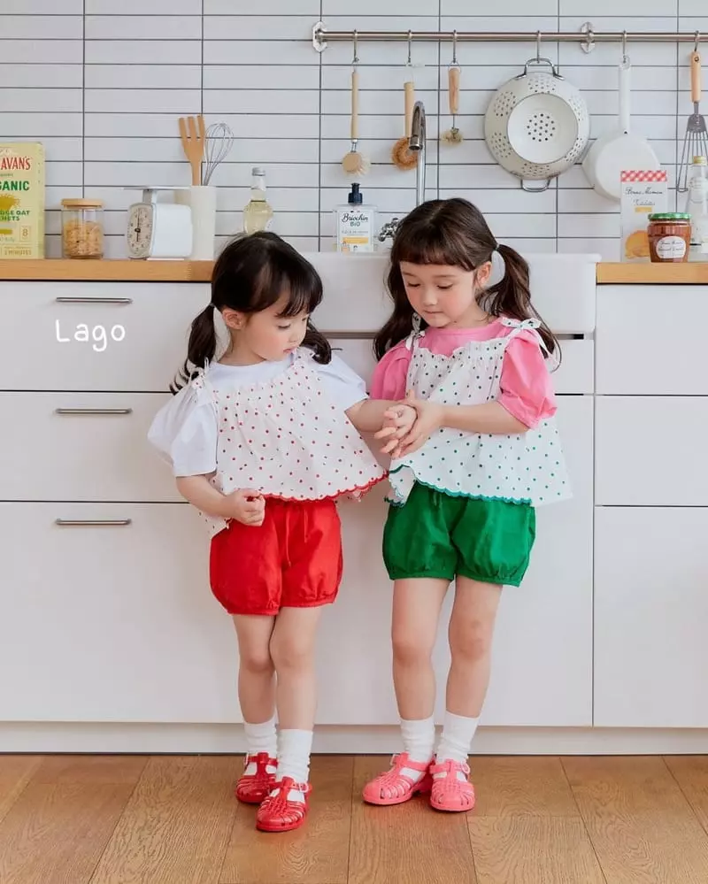 Lago - Korean Children Fashion - #kidsshorts - Dot Blouse - 11
