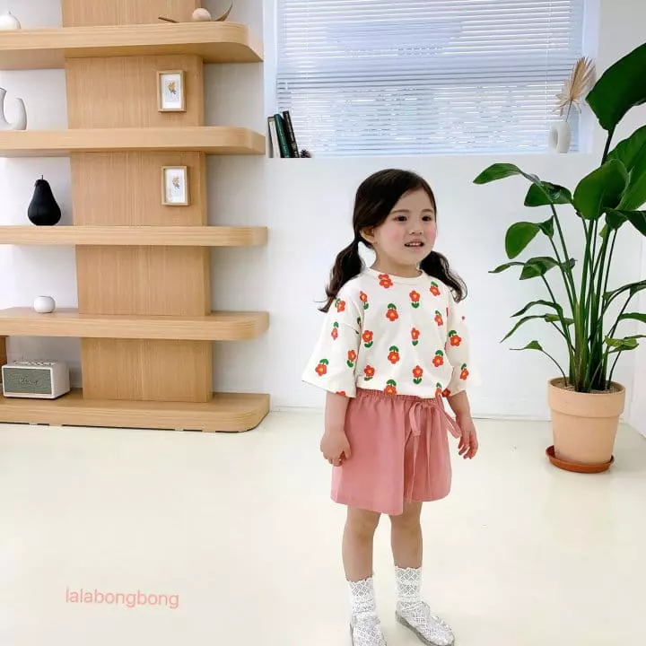 Lalabongbong - Korean Children Fashion - #childofig - Kid Flower Top Bottom Set - 8