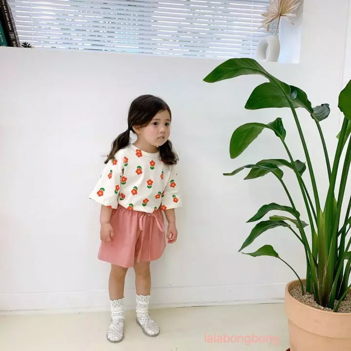 Lalabongbong - Korean Children Fashion - #childrensboutique - Kid Flower Top Bottom Set - 9