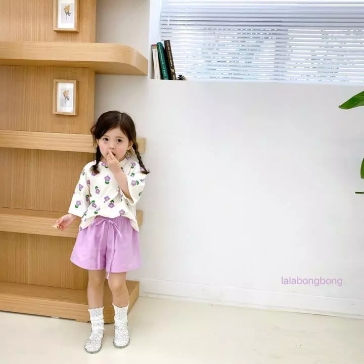 Lalabongbong - Korean Children Fashion - #designkidswear - Kid Flower Top Bottom Set - 10
