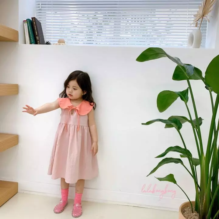 Lalabongbong - Korean Children Fashion - #discoveringself - Collar String One-piece - 7