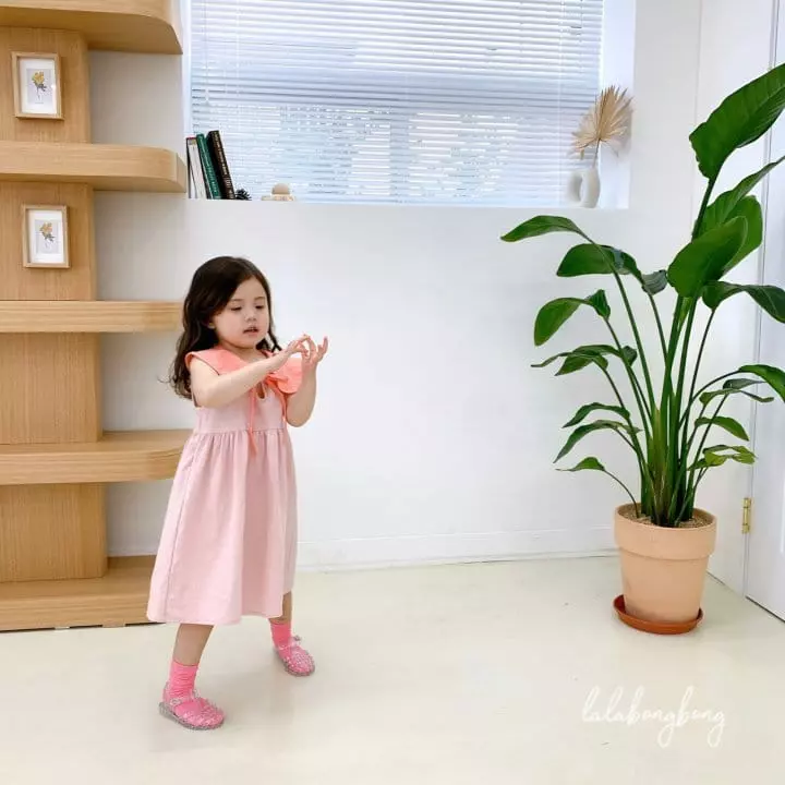 Lalabongbong - Korean Children Fashion - #kidsstore - Collar String One-piece - 10