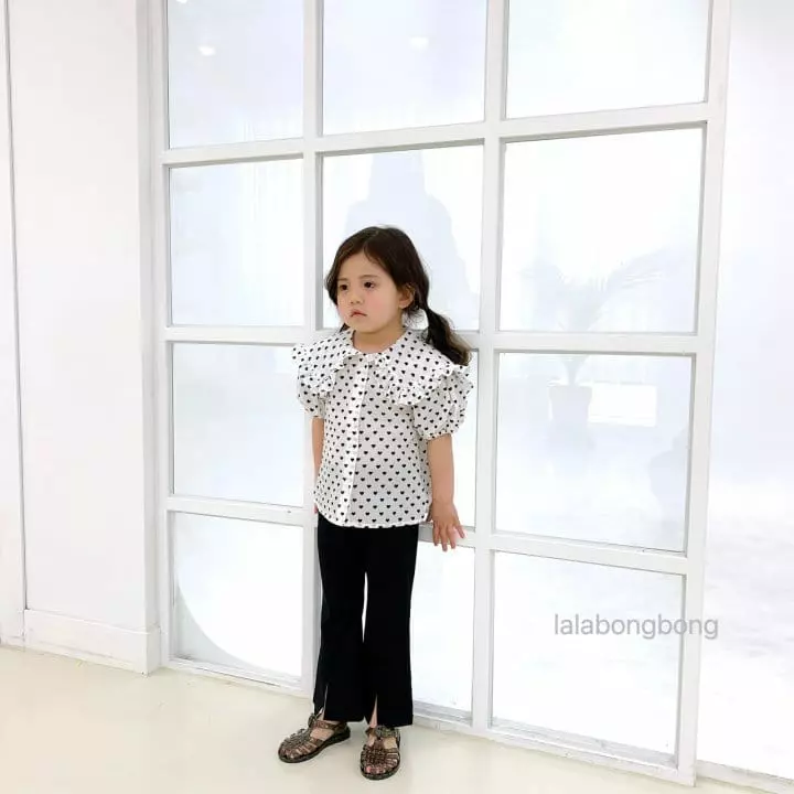 Lalabongbong - Korean Children Fashion - #magicofchildhood - Heart Short Sleeves Blouse - 3