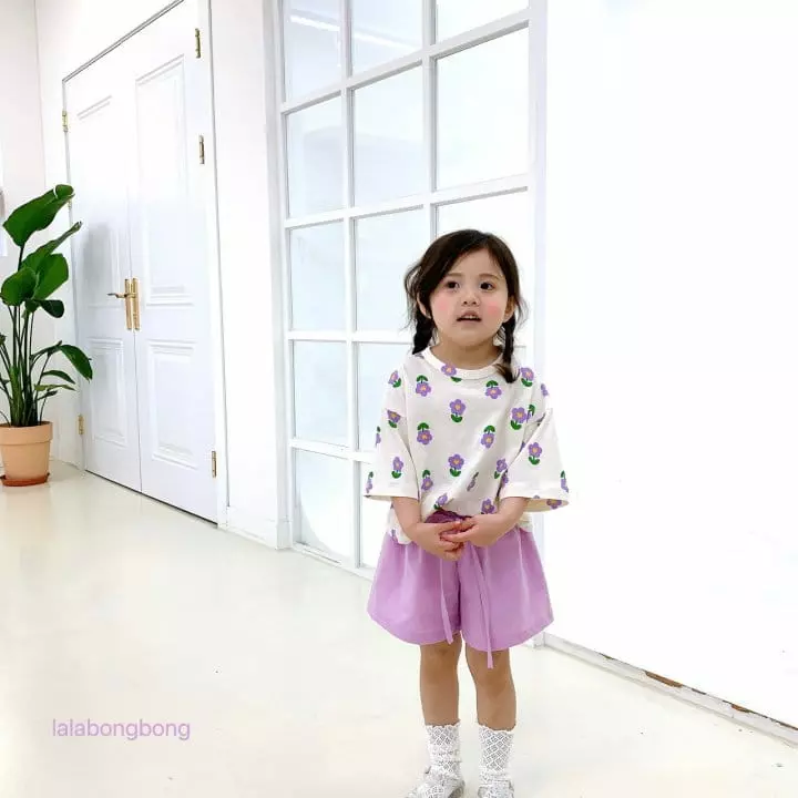 Lalabongbong - Korean Children Fashion - #stylishchildhood - Kid Flower Top Bottom Set - 7
