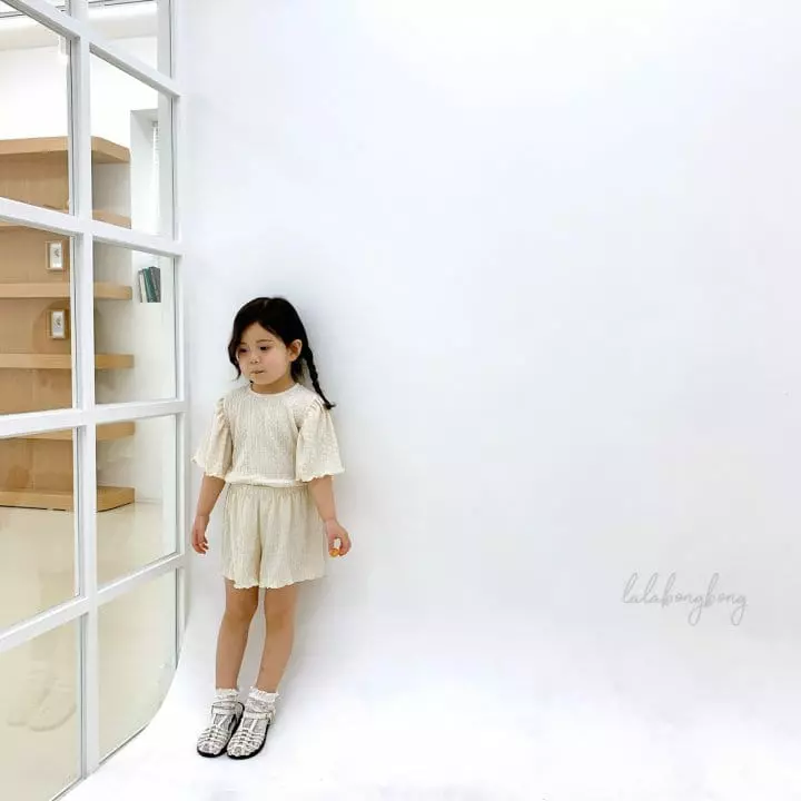 Lalabongbong - Korean Children Fashion - #toddlerclothing - Sopia Top Bottom Set - 3