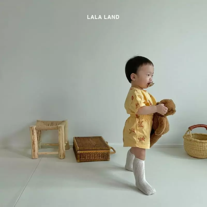 Lalaland - Korean Baby Fashion - #babyboutique - Bebe Pooh Top Bottom Set - 12