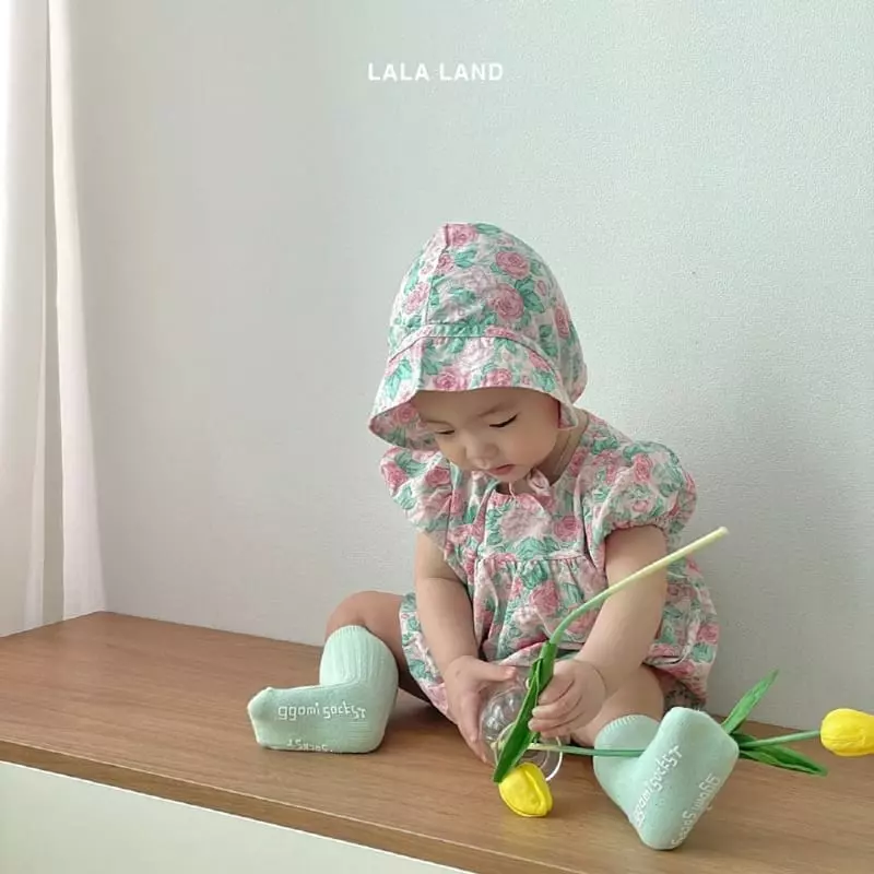 Lalaland - Korean Baby Fashion - #babyboutique - Bebe Rose Bodysuit with Bonnet - 10