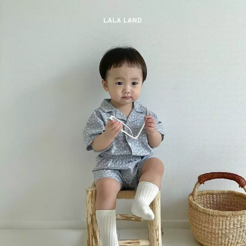 Lalaland - Korean Baby Fashion - #babyboutique - Bebe Andy Top Bottom Set - 9