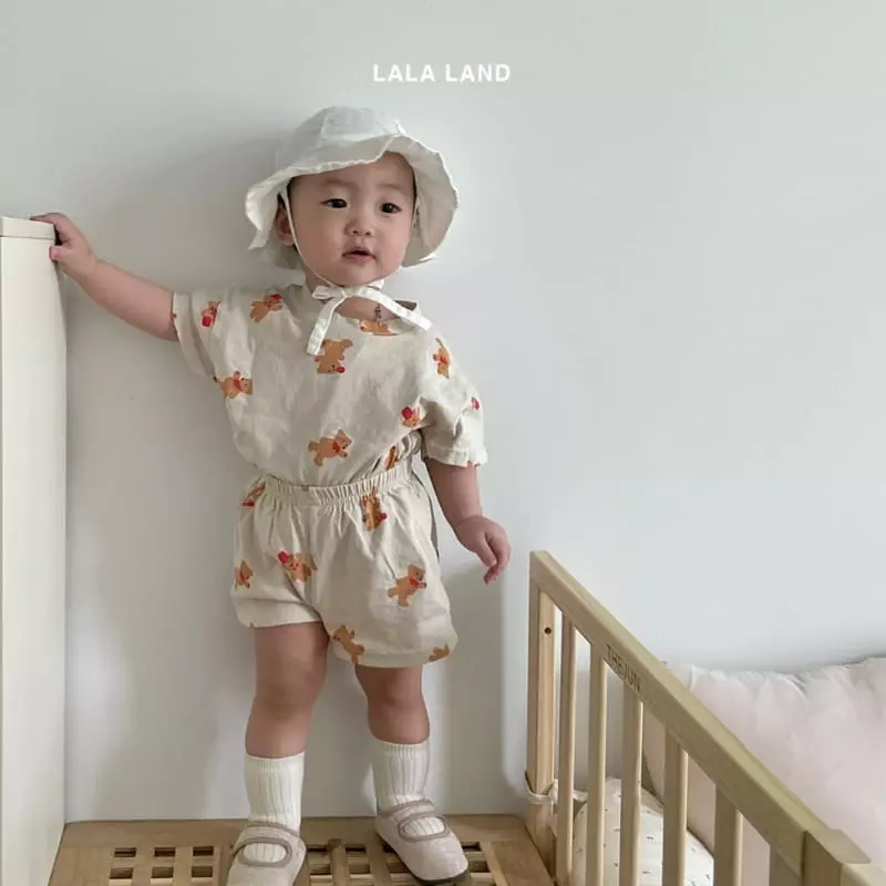 Lalaland - Korean Baby Fashion - #babyfever - Bebe Pooh Top Bottom Set