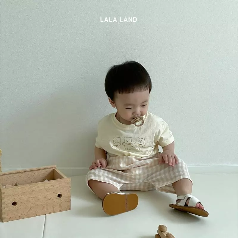Lalaland - Korean Baby Fashion - #babyfever - Bebe Bear Cardigan Top Bottom Set - 12