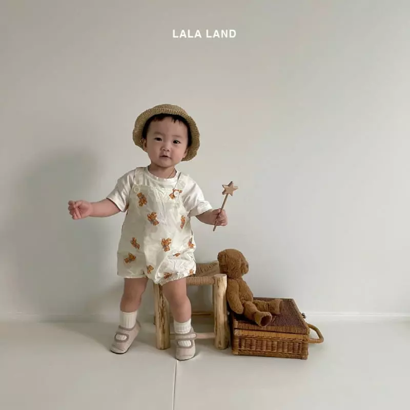 Lalaland - Korean Baby Fashion - #babyfever - Bebe Heart Bear Bodysuit - 4