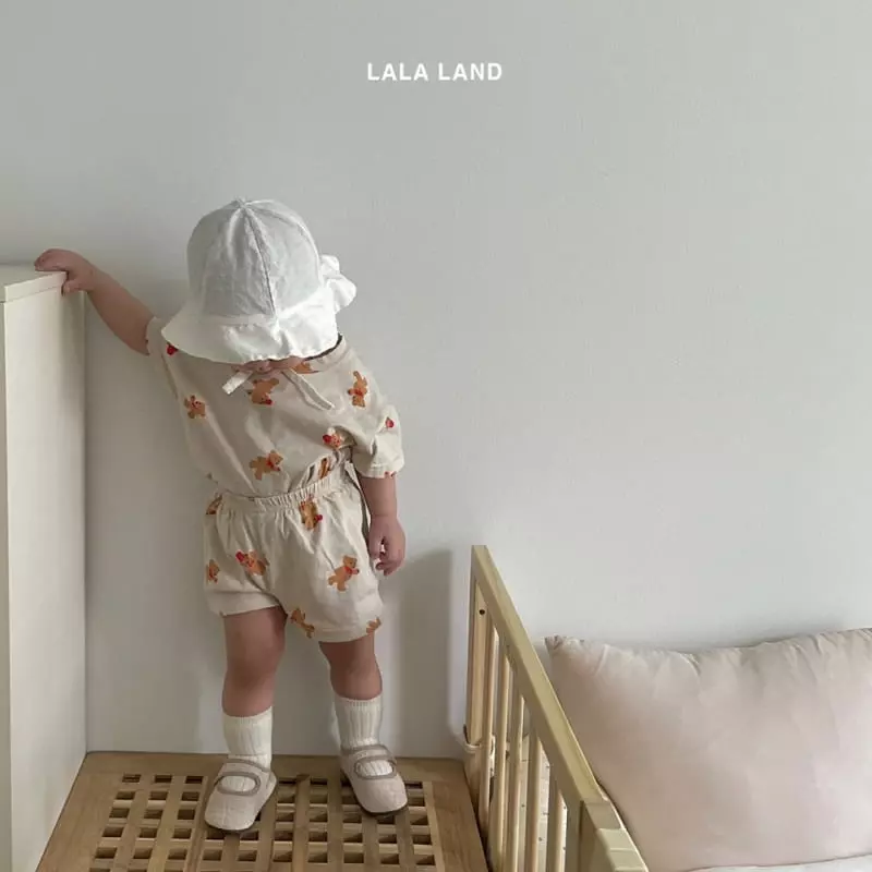 Lalaland - Korean Baby Fashion - #babygirlfashion - Bebe Pooh Top Bottom Set - 2