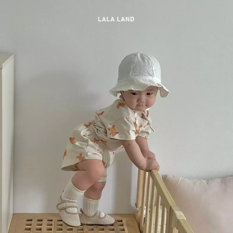 Lalaland - Korean Baby Fashion - #babylifestyle - Bebe Pooh Top Bottom Set - 3