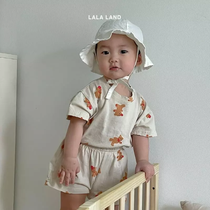 Lalaland - Korean Baby Fashion - #babylifestyle - Bebe Pooh Top Bottom Set - 4