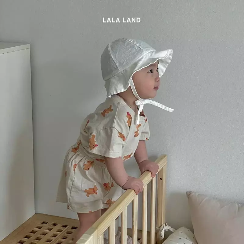 Lalaland - Korean Baby Fashion - #babyootd - Bebe Pooh Top Bottom Set - 5