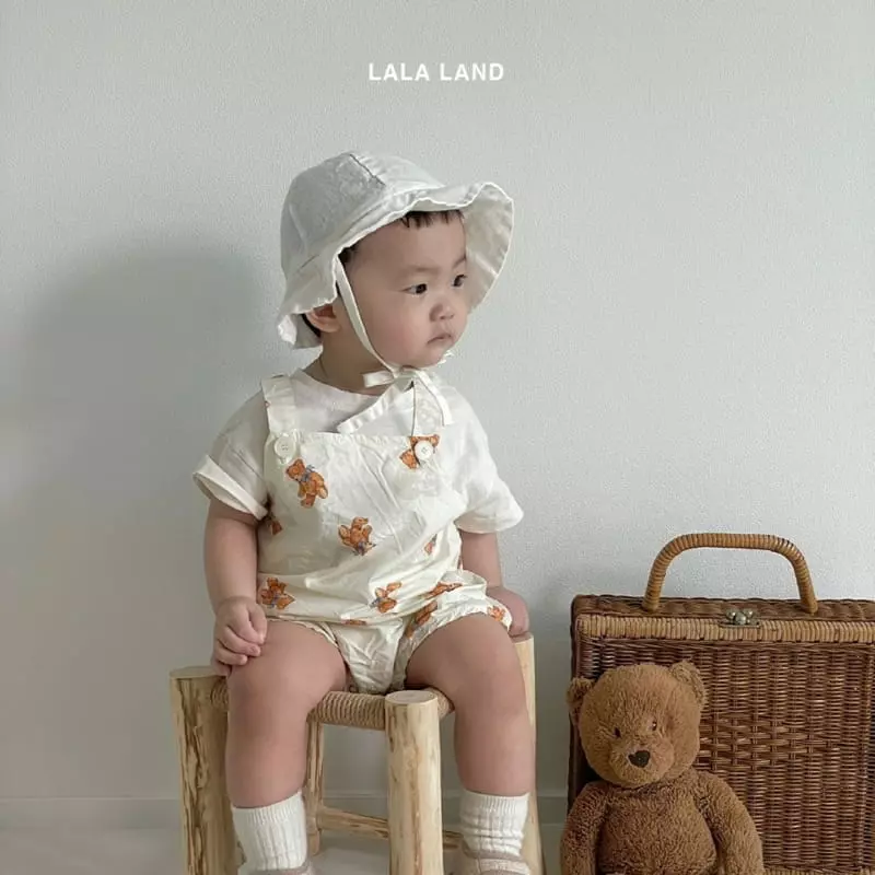Lalaland - Korean Baby Fashion - #babyoutfit - Bebe Heart Bear Bodysuit - 9