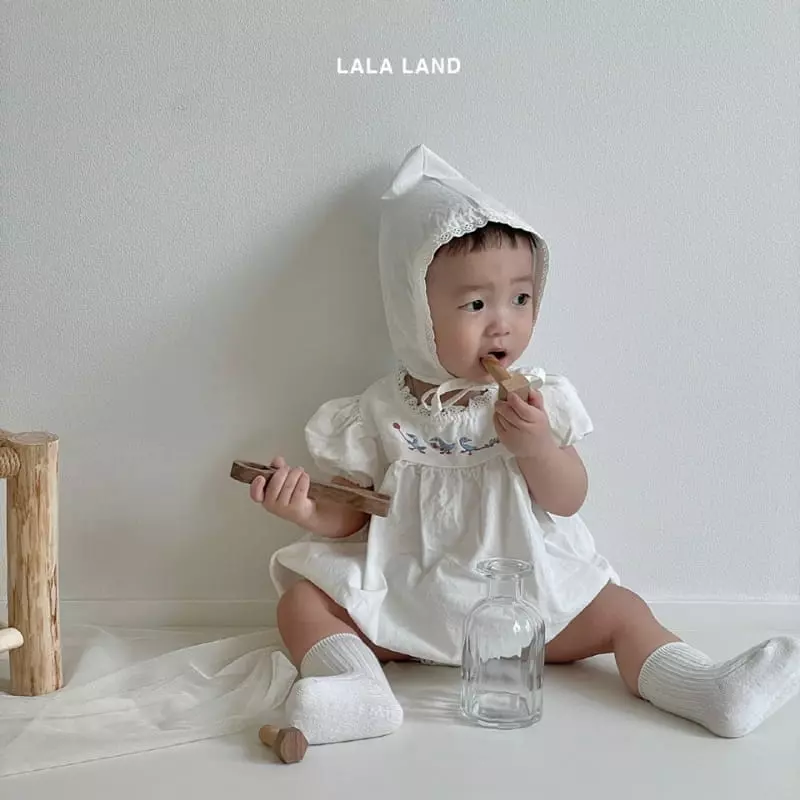 Lalaland - Korean Baby Fashion - #babyoutfit - Bebe Puff Bodysuit with Bonnet - 6