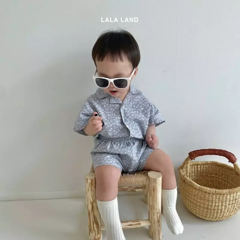 Lalaland - Korean Baby Fashion - #babyoutfit - Bebe Andy Top Bottom Set - 3