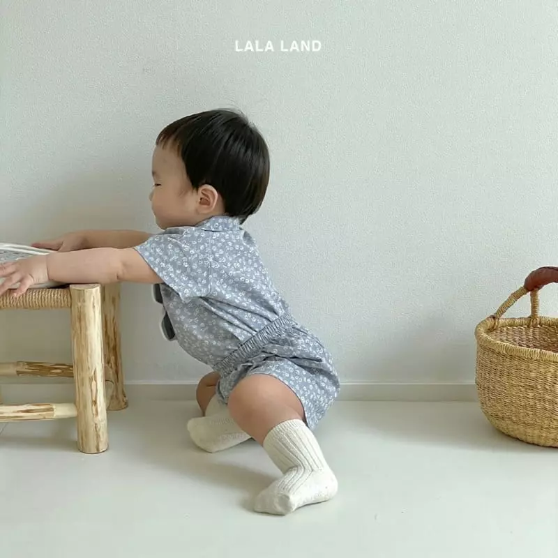 Lalaland - Korean Baby Fashion - #babyoutfit - Bebe Andy Top Bottom Set - 4