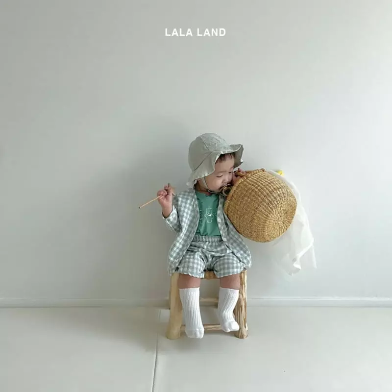 Lalaland - Korean Baby Fashion - #babyoutfit - Bebe Bear Cardigan Top Bottom Set - 3