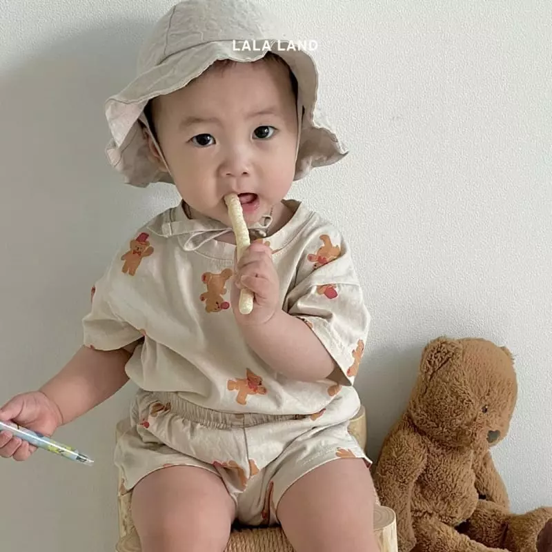 Lalaland - Korean Baby Fashion - #onlinebabyboutique - Bebe Pooh Top Bottom Set - 9