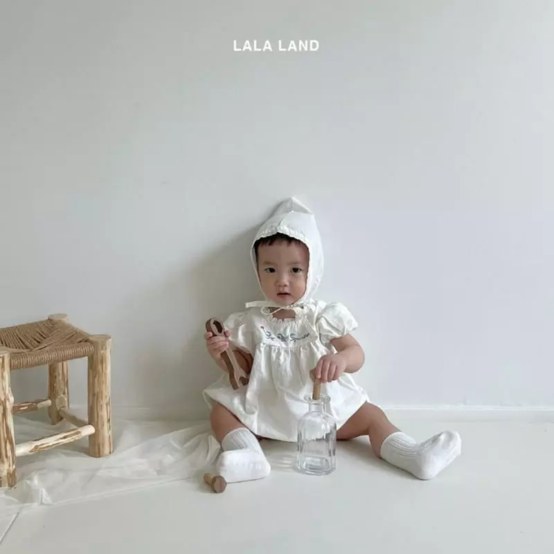 Lalaland - Korean Baby Fashion - #onlinebabyboutique - Bebe Puff Bodysuit with Bonnet - 8