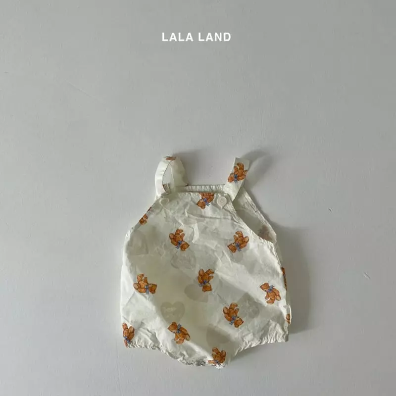 Lalaland - Korean Baby Fashion - #onlinebabyshop - Bebe Heart Bear Bodysuit - 12