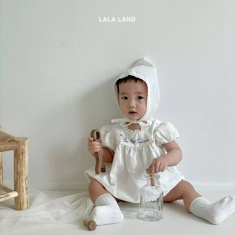 Lalaland - Korean Baby Fashion - #onlinebabyshop - Bebe Puff Bodysuit with Bonnet - 9