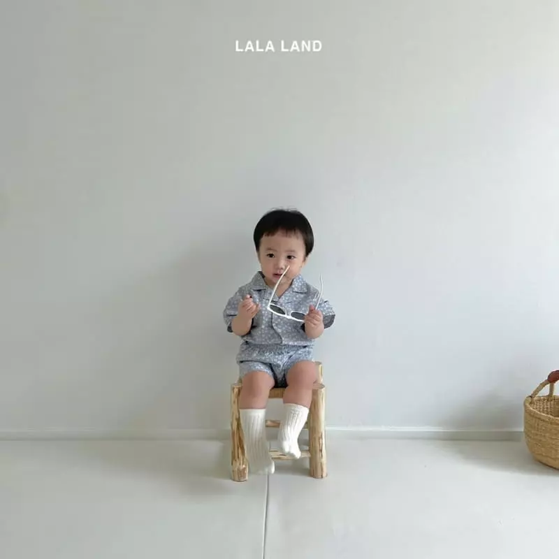 Lalaland - Korean Baby Fashion - #onlinebabyshop - Bebe Andy Top Bottom Set - 7
