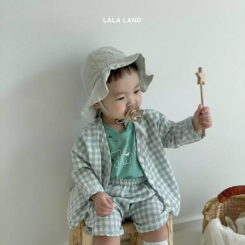 Lalaland - Korean Baby Fashion - #smilingbaby - Bebe Bear Cardigan Top Bottom Set - 7