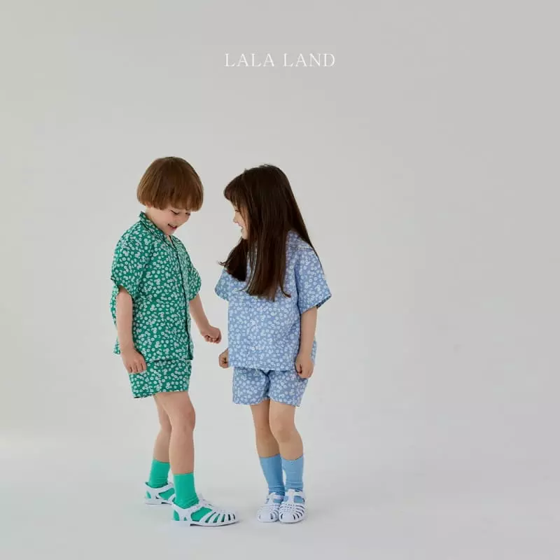 Lalaland - Korean Children Fashion - #Kfashion4kids - Flower Shirt Top Bottom Set - 10