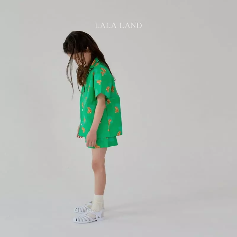 Lalaland - Korean Children Fashion - #childrensboutique - Bear Shirt Top Bottom Set - 5