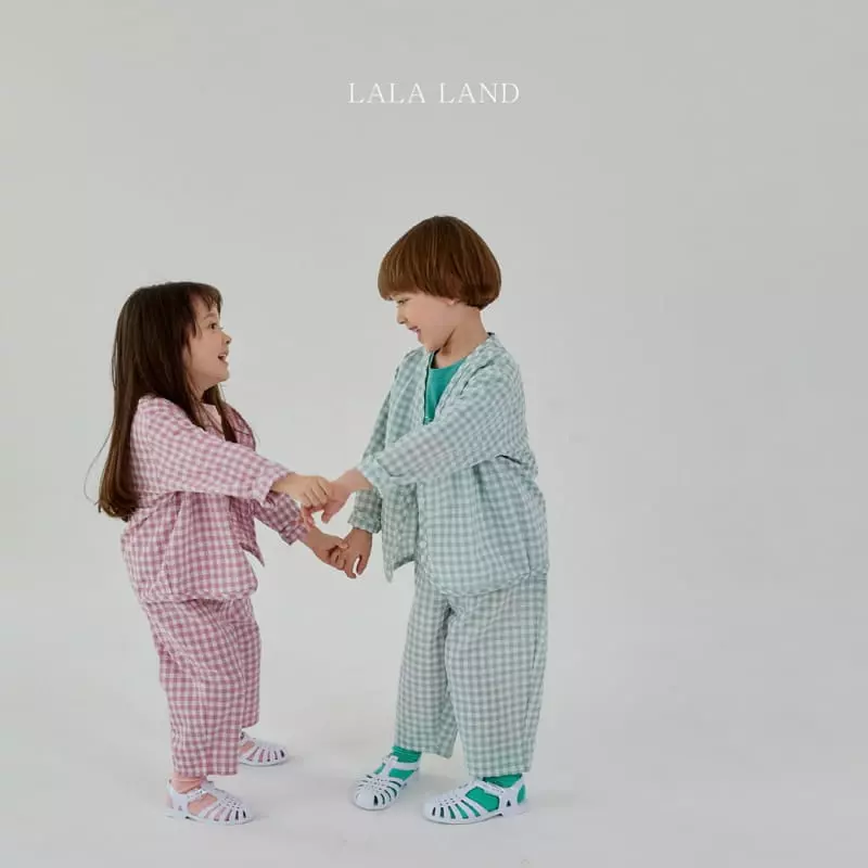 Lalaland - Korean Children Fashion - #designkidswear - Bear Three Cardigan Pants Tee Set - 11