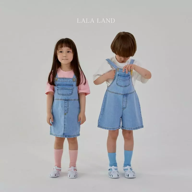 Lalaland - Korean Children Fashion - #discoveringself - Denim Dungarees Skirt - 11