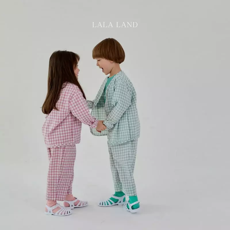 Lalaland - Korean Children Fashion - #discoveringself - Bear Three Cardigan Pants Tee Set - 12