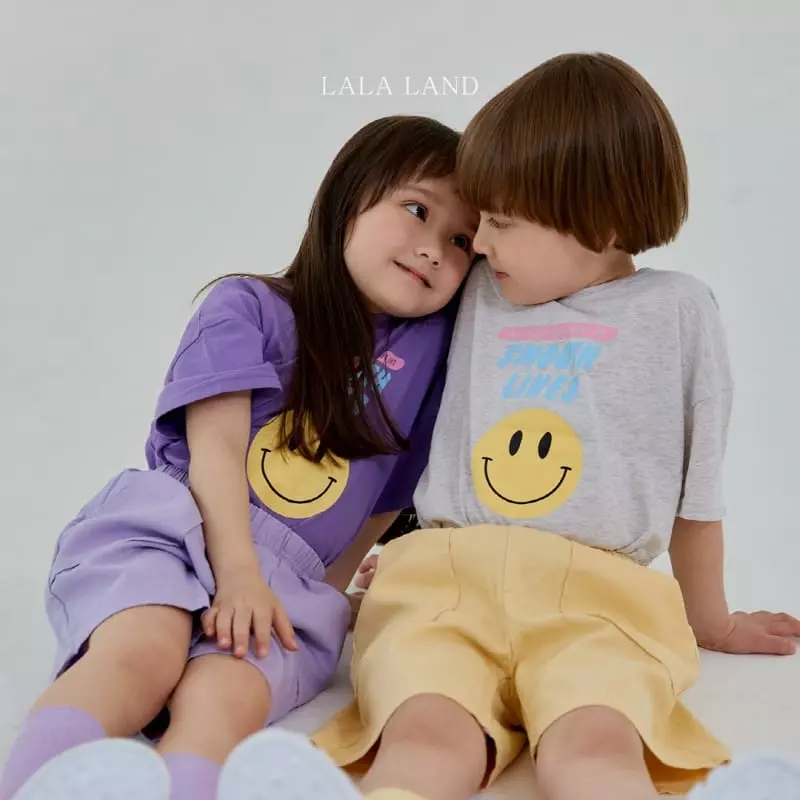 Lalaland - Korean Children Fashion - #kidsshorts - Smile Tee - 7