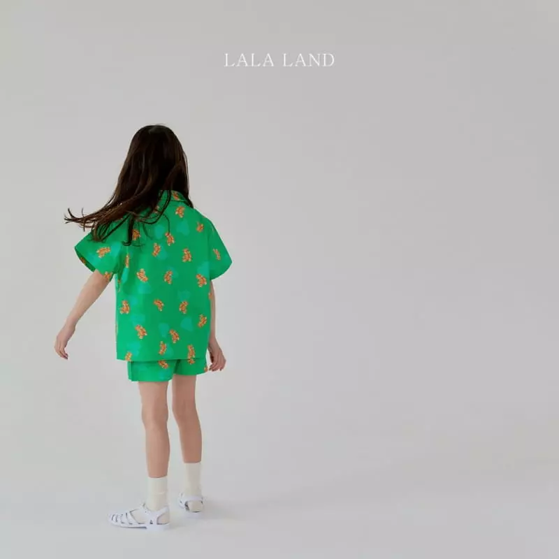 Lalaland - Korean Children Fashion - #kidsstore - Bear Shirt Top Bottom Set - 10