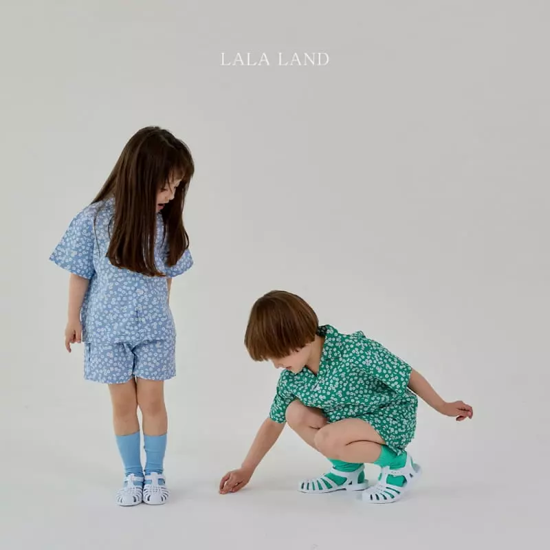Lalaland - Korean Children Fashion - #kidsstore - Flower Shirt Top Bottom Set - 8