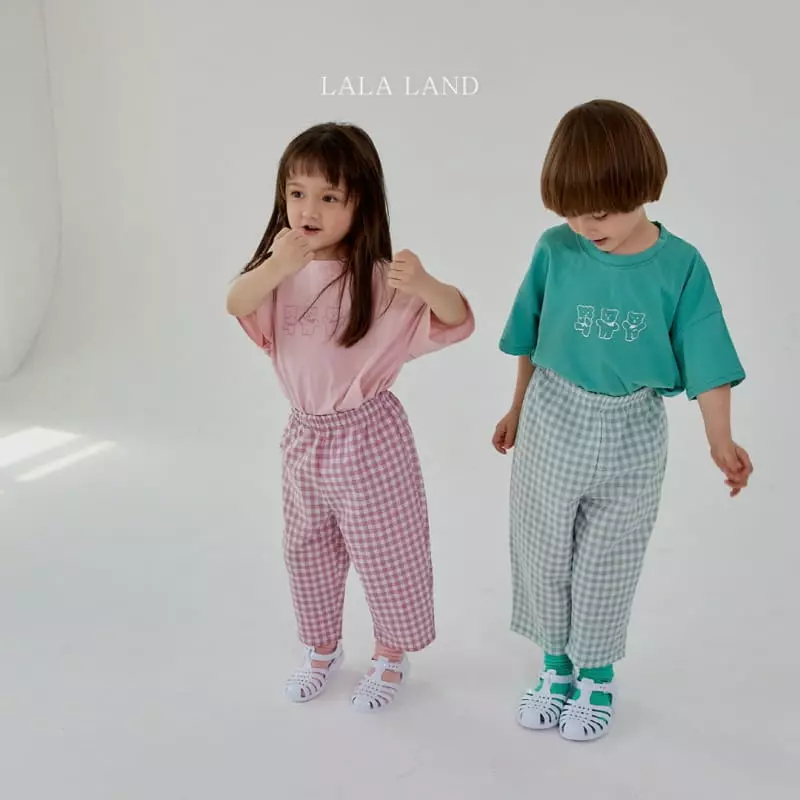 Lalaland - Korean Children Fashion - #prettylittlegirls - Bear Three Cardigan Pants Tee Set - 7