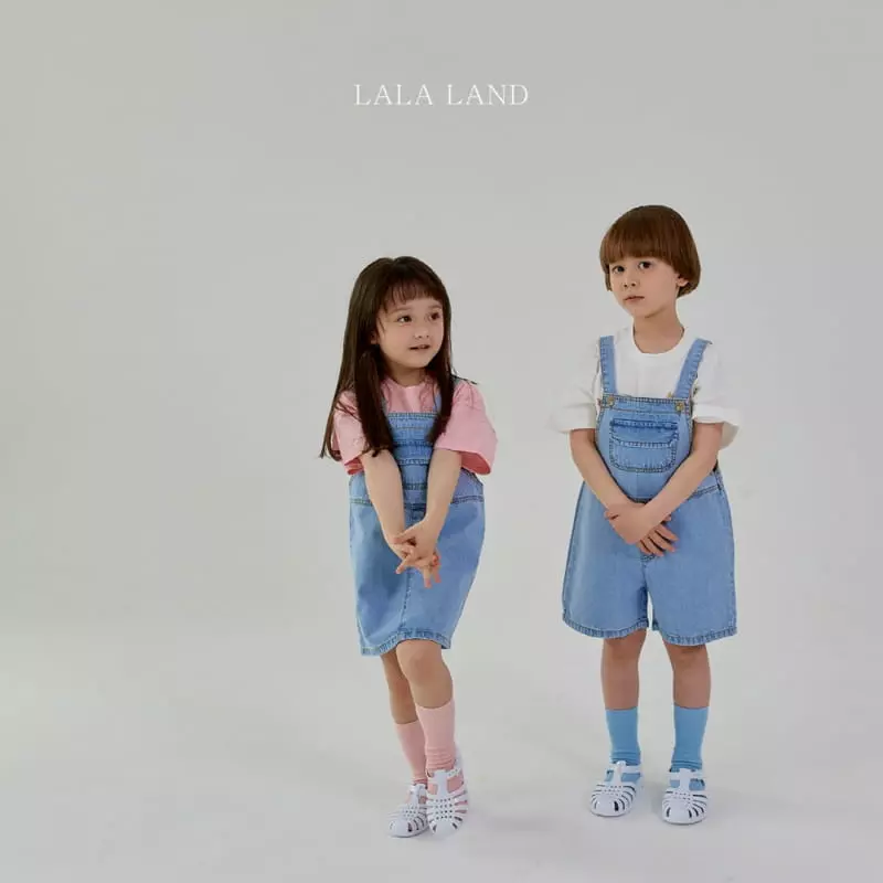 Lalaland - Korean Children Fashion - #stylishchildhood - Denim Overalls - 6