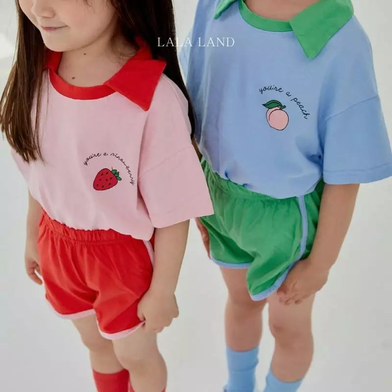Lalaland - Korean Children Fashion - #todddlerfashion - Fruit Top Bottom Set - 6