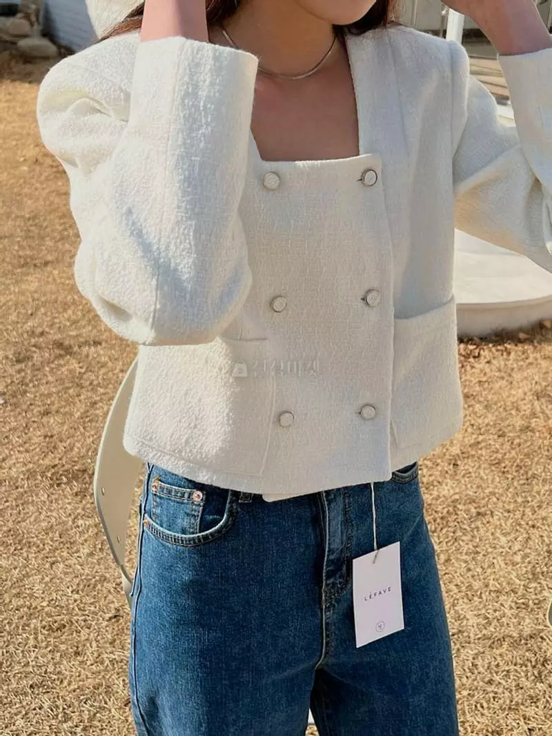 Lefav - Korean Women Fashion - #womensfashion - Square Jacket - 3