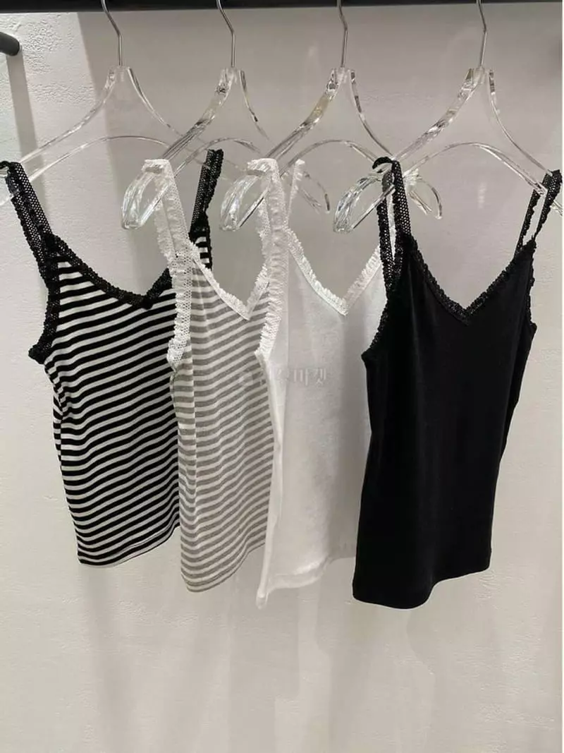 Lefav - Korean Women Fashion - #momslook - Rib Sleeveless - 4